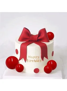 Faux Ball Red – Decorative Balls for Cakes, Crafts & Festive Decor