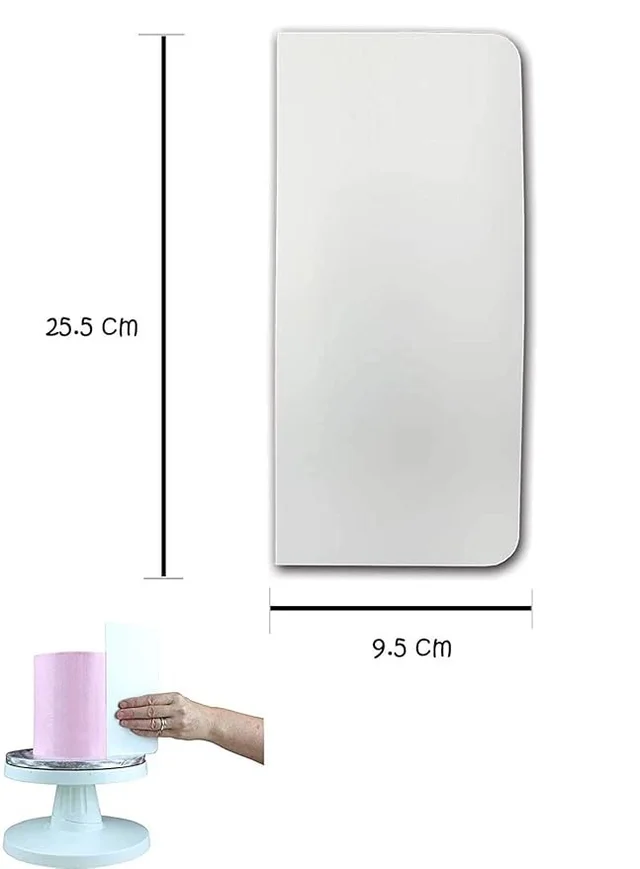 The Baking Curv Cake Scraper 25 cm – Icing Smoother for Tall Cakes & Sharp Edges