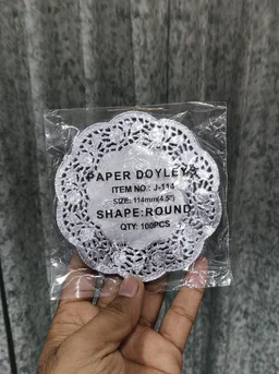 Paper Doilies | Round Placemats | Decorative Accessories | Disposable Paper Mats Silver Round (Pack of 100) - 6.5 Inch
