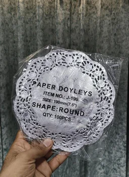 Paper Doilies | Round Placemats | Decorative Accessories | Disposable Paper Mats Silver Round (Pack of 100) - 6.5 Inch