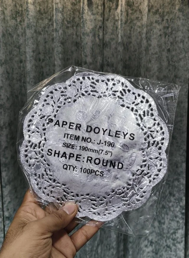 Paper Doilies | Round Placemats | Decorative Accessories | Disposable Paper Mats Silver Round (Pack of 100) - 6.5 Inch