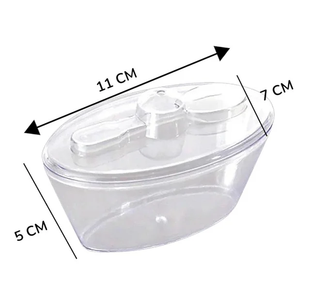 THE BAKING CURV MOOUSE CUP OVAL BIG WITH FORK (DK-131) - PACK OF 12