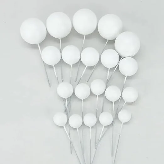 Faux Ball White – Decorative Balls for Cakes, Crafts & Festive Decor