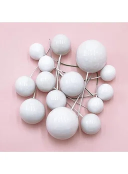 Faux Ball White – Decorative Balls for Cakes, Crafts & Festive Decor