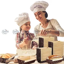 The Baking Curv Direct Baking Paper Bar With Lid 250gm (PM150) – Oven-Safe, Greaseproof, Disposable Bar Cake Mold (PACK OF 10) -