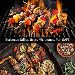 The Baking Curv (8 inches) Natural Bamboo Wooden Skewer Satay Sticks /BBQ Sticks for Kebab Chicken Paneer Tikka Fruits Salad for Barbecue and Grilling - 8 Inch
