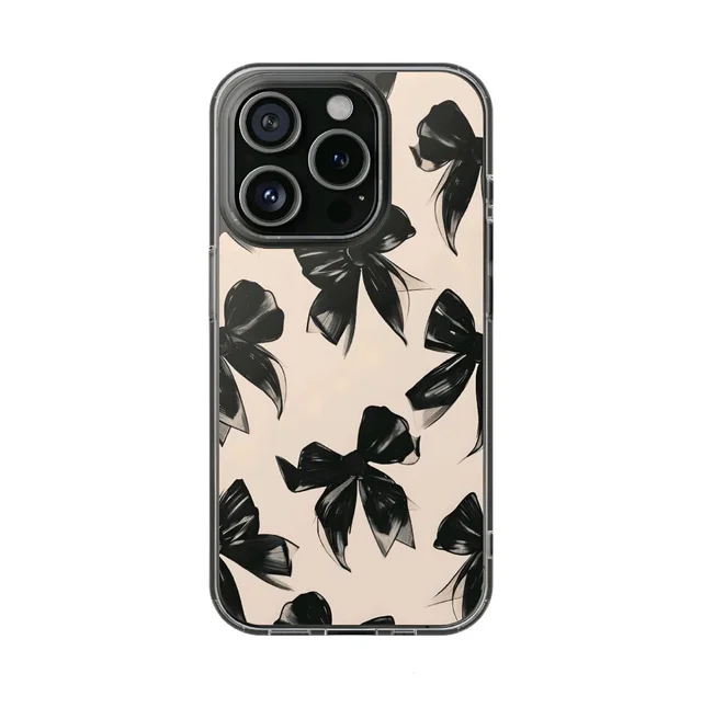 Black Bow Premium Glossy Phone Case