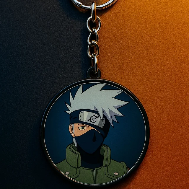 Print X Customized Metal Keychain Bothside Print - Round, White