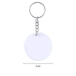 Print X Customized Acrylic Glass Keychain - White, Round