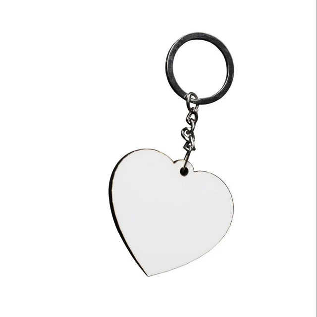 Print X Customized Photo Printed Keychain - Heart, White