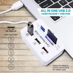 EVMHBACR 2.0 All in One USB 2.0 Card Reader + USB HUB