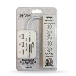 EVMHBACR 2.0 All in One USB 2.0 Card Reader + USB HUB