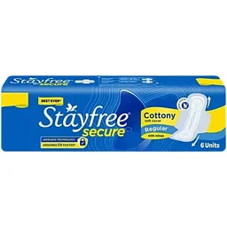 STAYFREE Sanitary Pads - Secure Cottony, 6 pcs