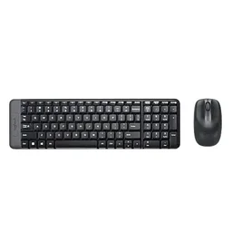Logitech Electronics MK220 Wireless Keyboard & Mouse Combo - Spill Resistant, Black, 1 Unit