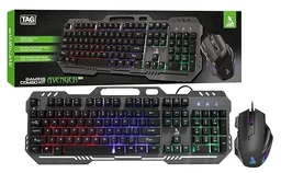 TAG Gamerz Avenger 2.0 RGB Wired Gaming Keyboard & Mouse Combo Kit, Durable Metal Body, RGB, for Windows/Mac