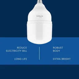 MAGIK Power Plus LED Bulb | Cool White | High Brightness | B22 Base | Energy Efficient | Long Life | Pack of 1