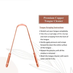  EVEN Tongue Cleaner for Men and Women, Adults Pure Copper Tongue Cleaner for fresh breath improved Taste Sense & Bacteria Removal. (COPPER, 1 Piece)