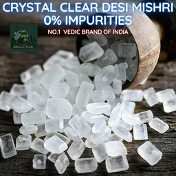 Purest Diamond Cutting Misri Dana | The Atharva-Veda Sugar Candy, Crystal Sugar | Organic Mishri Dana for Pooja & Parshad | Cristal Kadisakhar