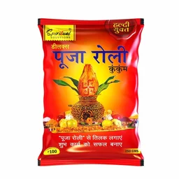 SPIRITUAL SOLUTIONS Natural and Pure Pooja Roli Kumkum 250 GMS | Premium Puja Roli Kumkum for Daily Rituals and Worship
