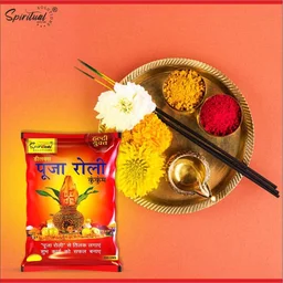 SPIRITUAL SOLUTIONS Natural and Pure Pooja Roli Kumkum 250 GMS | Premium Puja Roli Kumkum for Daily Rituals and Worship