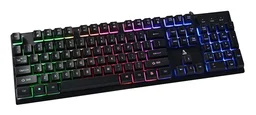 Tag Gamerz Commander Gaming Keyboard & Mouse RGB Combo Kit, RGB 3 Color Led Keyboard & RGB 3 Color Led Mouse with 1200/1800/2400/3600 Dpi & 1 Million Clicks (Black) - USB