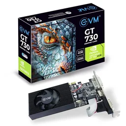 EVM 4GB Nvidia GeForce GT730 Graphics Card - DDR3 - VGA, HDMI, DVI Outputs - High-Resolution 1920x1080 - Heat Sink with Fan - PCIe 2.0 Support - 3 Years Warranty (EVM-GT730)