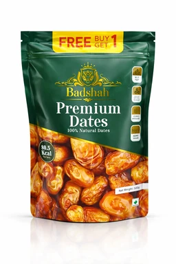 Badshah Premium Dates – 100% Natural, Soft & Sweet Khajoor, Healthy Snack Pack 500 gm 