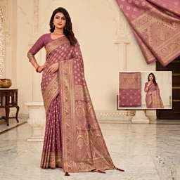 Banarasi Pure Mashru Silk Saree (Pink)