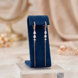 Rose Gold Dangle / Threader Earrings