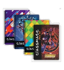 Classmate Pulse 1 Subject (240 X 180 mm) Spiral B5 Notebook Single Line 180 Pages  (Pack of 4 Notebooks)