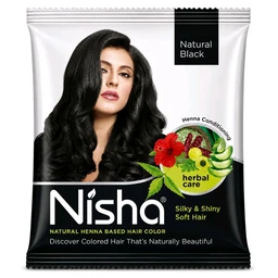 Nisha Natural Henna Based Hair Color Black, 10 gm