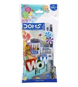 Doms wow Kit | Perfect Value Pack | Kit For School Essentials | Gifting Range For Kids | Combination of 7 Stationery Items | mrp ₹:49 | Sam's Toy World Ahmedabad
