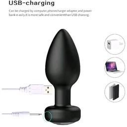 New Arrival Wireless Remote Control Butt Plug Vibrator & Prostate Massager for Men & Women - Both Men And Women, ABS + Silicone, Length: 9cm. Width: 3.5cm