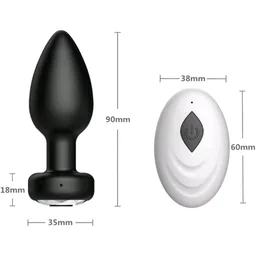 New Arrival Wireless Remote Control Butt Plug Vibrator & Prostate Massager for Men & Women - Both Men And Women, ABS + Silicone, Length: 9cm. Width: 3.5cm