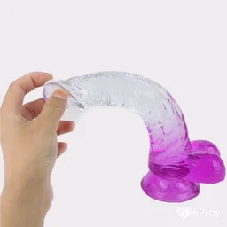Jelly Realistic D*ldo with Balls - Women, TPE Super Skin, - Women, Silicone, 6 Inch