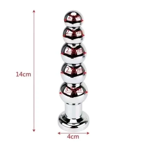 Spectacular Jewel Plated Metal An*l Beads - Men and Women, Stainless Steel - Mercury, Stainless Steel