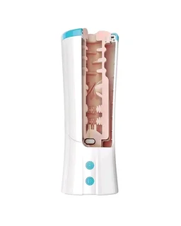 Pretty Love Aby Anus -Fully Automatic Thrusting Realistic Vagina Masturbator for lifelike experience - ABS+ Silicone, White, Men