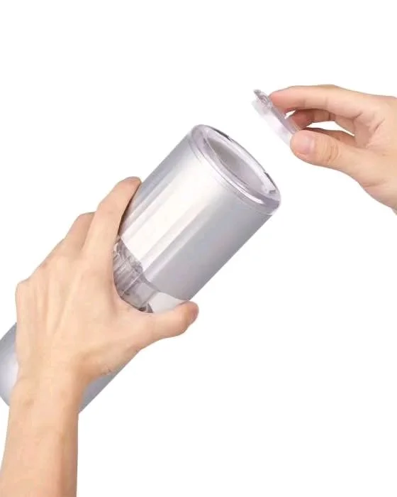 TOUCH Space Sliver 10 Mode Auto Rotation & Thrusting Masturbator Cup For Men - Silver, ABS+ Silicone, Men
