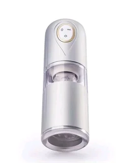 TOUCH Space Sliver 10 Mode Auto Rotation & Thrusting Masturbator Cup For Men - Silver, ABS+ Silicone, Men