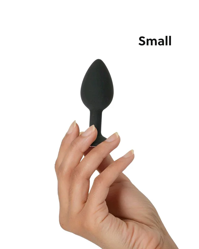 Superior Medical Grade Silicone Butt Plug for intense Pleasure - 2.9 Inch, Black, Silicone