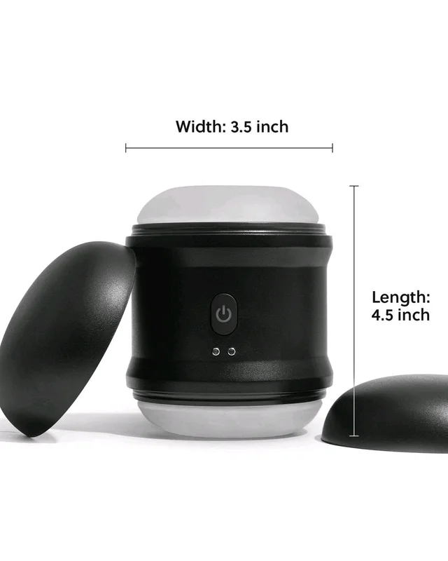 360 Vibrating Stroker : Revolutionary pleasure experience for men - TPE sleeve in ABS plastic casing, Men, Black