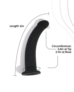 Dildo - Versatile and body safe - Women, Black, 5.5 Inch