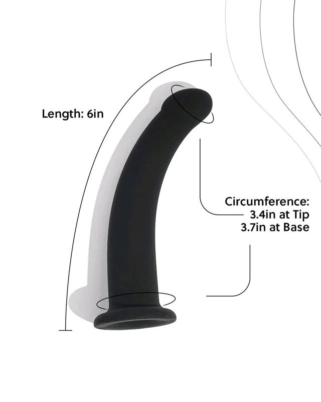Dildo - Versatile and body safe - Women, Black, 5.5 Inch