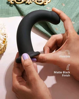 Dildo - Versatile and body safe - Women, Black, 5.5 Inch
