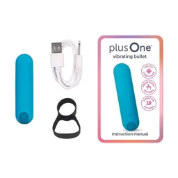 plusOne Waterproof and Rechargeable Vibrating Bullet - Eastern Blue, Women, 5.6 Inch