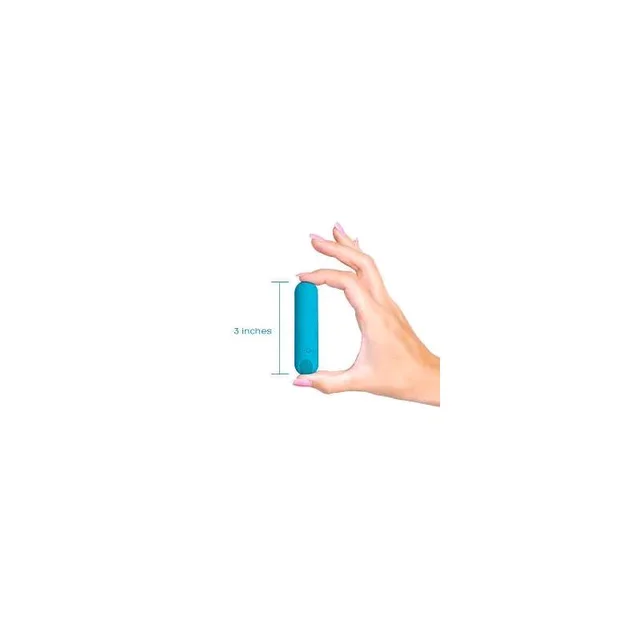 plusOne Waterproof and Rechargeable Vibrating Bullet - Eastern Blue, Women, 5.6 Inch