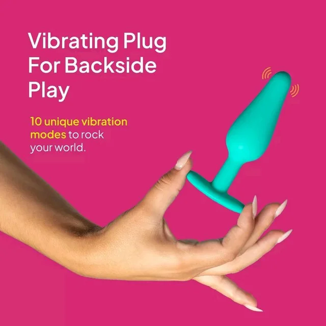 hello Cake Buzzy Butt Vibrating Butt Plug - Eastern Blue, Premium Silicone, Men and Women