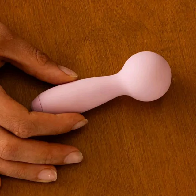 hello Cake Pocket Wand Mini Travel Vibrator - Pink Lace, Women, Smooth Silicone