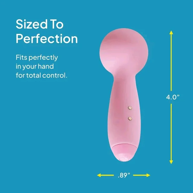 hello Cake Pocket Wand Mini Travel Vibrator - Pink Lace, Women, Smooth Silicone