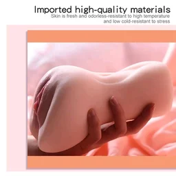 Lifelike Soft Silicone Pocket Vagina - Soft Silicone, Insertable 7 Inch, Tan